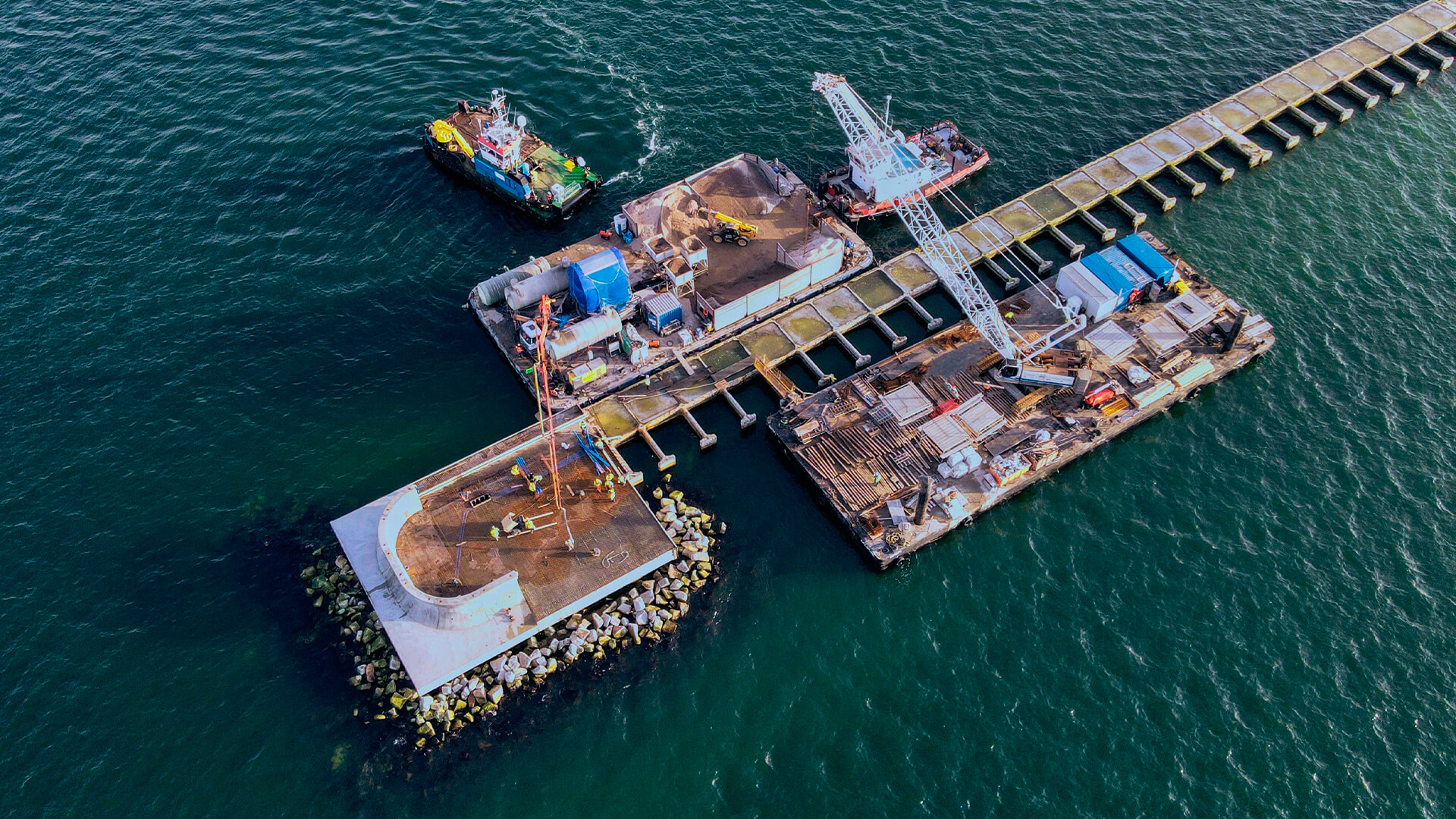Diques portuarios de Gdansk, obra marítima de Rover Grupo